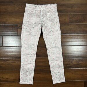 Bevy Flog Size 24 Rose Gold Pink Python Snake Shely Drawstring Pull On Pants